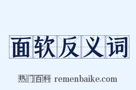 面软反义词是什么意思的图片